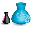 3d vase black and blue Royalty Free Stock Photo