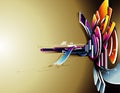 3d vector abstract composition