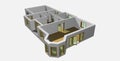3D visualisation of house 4 Royalty Free Stock Photo