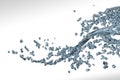 3D water splash illustration Royalty Free Stock Photo