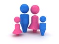 3d web icon - Family