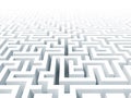 3d white labyrinth background