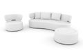 3d white leather couch isolated on white Royalty Free Stock Photo