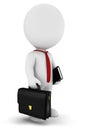 3d white people businessman