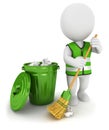 3d white people street sweeper