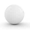 3d white sphere isolated on white background