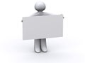 3D whitespace Guy Royalty Free Stock Photo