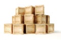 3d wooden boxes Royalty Free Stock Photo
