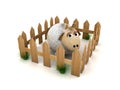 3d wooden fence