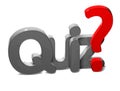 3D Word Quiz on white background Royalty Free Stock Photo