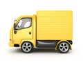 3D Yellow Van isolated Royalty Free Stock Photo