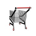 3dmax. Red basket Royalty Free Stock Photo