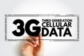 3G Third Generation cellular data text stamp, technology concept background Royalty Free Stock Photo