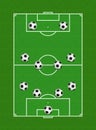 4-4-2 Soccer Formation Royalty Free Stock Photo