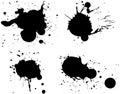 4 Black Splats