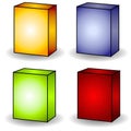 4 Blank Box Covers Clip Art