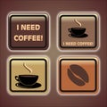 4 Coffee Buttons