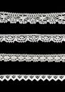 4 different lace borders Royalty Free Stock Photo