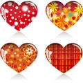 4 hearts Royalty Free Stock Photo