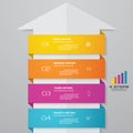 4 steps of arrow infografics template. for your presentation. Royalty Free Stock Photo