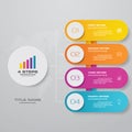 4 steps simple&editable process chart infographics element.