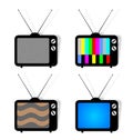 4 tv icons Royalty Free Stock Photo