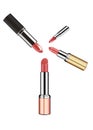 4 vector Lipsticks on white background