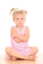 4 years old angry girl Royalty Free Stock Photo