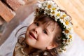 4 years old girl in circlet Royalty Free Stock Photo