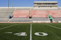 40 Yard Line On American Football Field Royalty Free Stock Photo