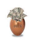 401k Golden Nest Egg Royalty Free Stock Photo