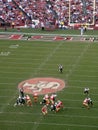 49ers in motion during a play against the Jaguars