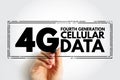 4G - fourth generation cellular data text stamp, technology concept background Royalty Free Stock Photo