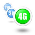 4G telecommunication progress concept illustration Royalty Free Stock Photo