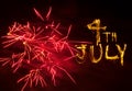 4th July fireworks Royalty Free Stock Photo