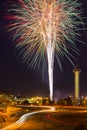 4th of July Fireworks in Denver Royalty Free Stock Photo