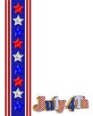 4th of July patriotic border