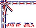 4th of July patriotic border Royalty Free Stock Photo