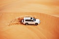 4x4 dune bashing is a popular sport of the Arabian Royalty Free Stock Photo