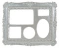 5-in-1 silver gray picture frame