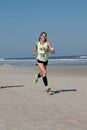 5 & 10 mile Winter Beach Run Royalty Free Stock Photo