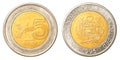 5 Peruvian nuevo sol coin