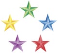5 pointed stars Royalty Free Stock Photo