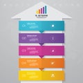 5 steps of arrow infografics template. for your presentation.