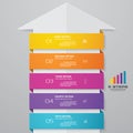 5 steps of arrow infografics template. for your presentation. Royalty Free Stock Photo