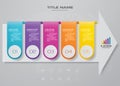5 steps of arrow infografics template. for your presentation. Royalty Free Stock Photo