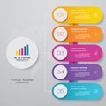 5 steps simple&editable process chart infographics element. Royalty Free Stock Photo
