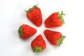 5 strawberries Royalty Free Stock Photo