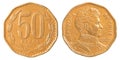 50 chilean pesos coin