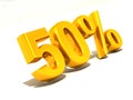 50 percent. 3d Royalty Free Stock Photo